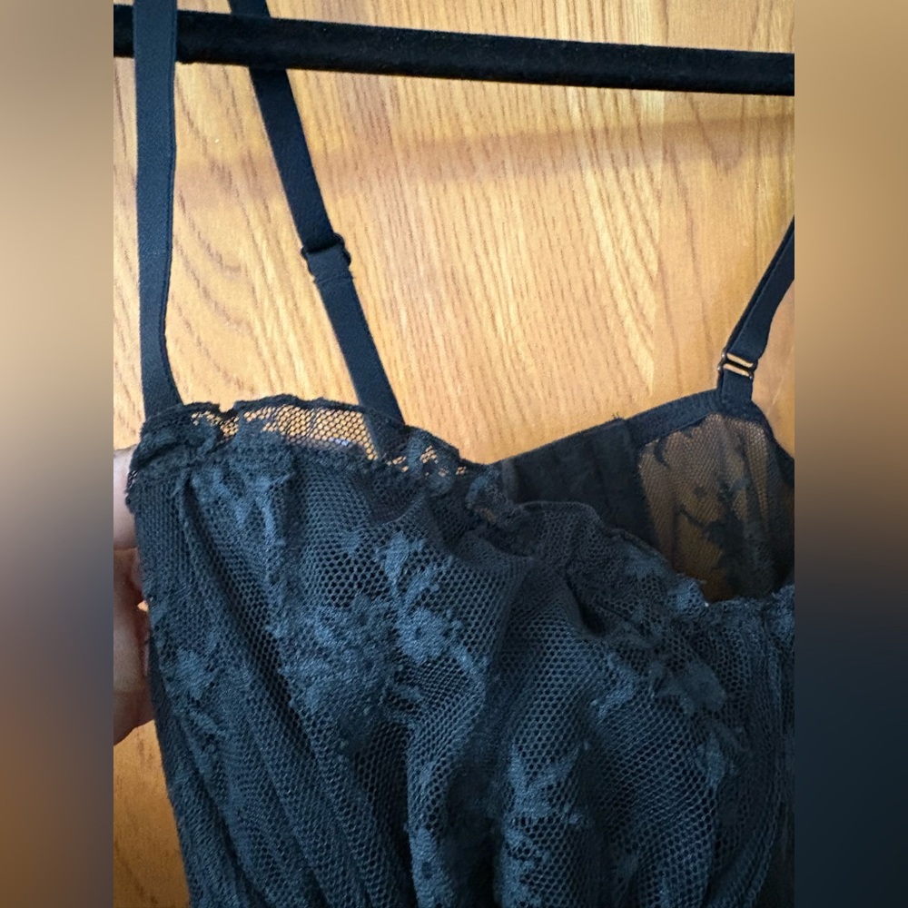 Wild Fable Black Sheer Lace corset Bralette XS - Picture 3 of 7